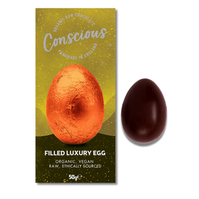 Truffle Easter egg Luxury 85% Chocolate Organic 50g
