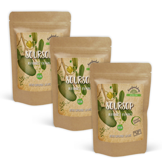 Soursop Extract 500mg 60 kapslar x 3 paket