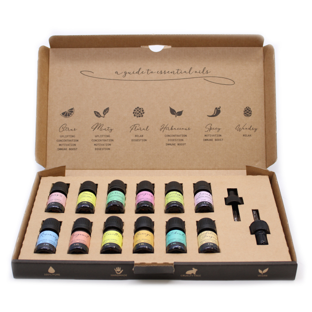 Aromaterapi Box Essentiella Oljor set 12st