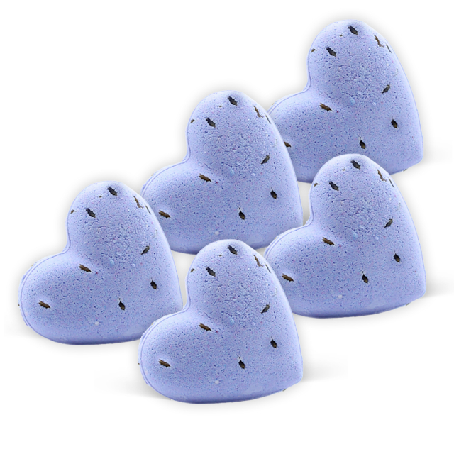 Badbomb Hjärta Lavendel 70g x 5 st