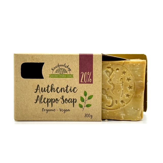 Aleppotvål Lagerbärsolja 20% EKO 200g