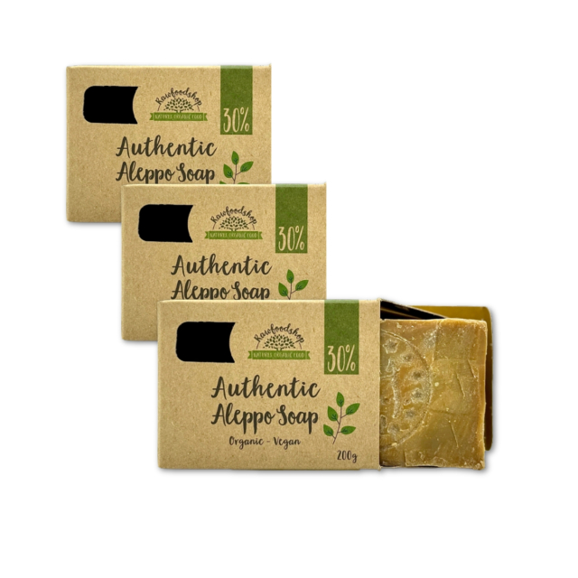 Aleppotvål Lagerbärsolja 30% EKO 200g x 3 st