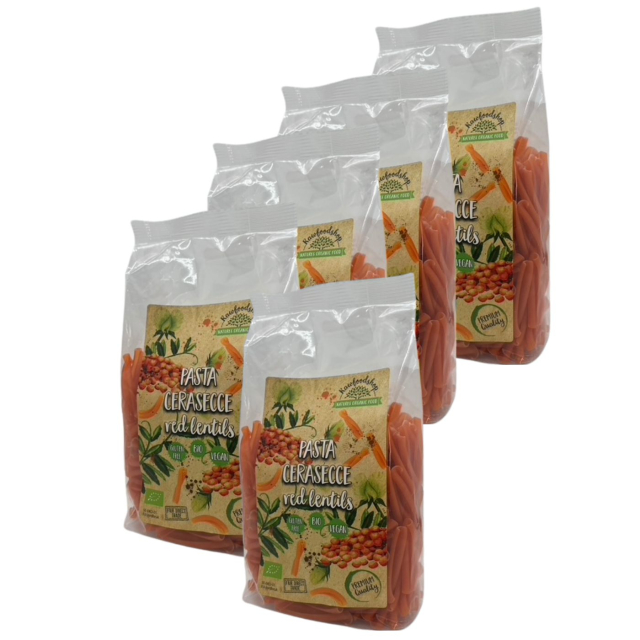 Pasta Röda Linser Casarecce EKO 250g x 5 paket