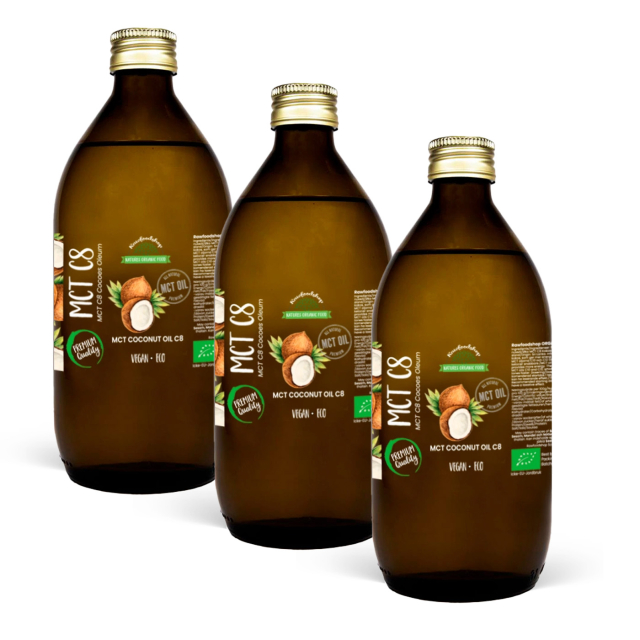 Kokosolja MCT8 EKO 500ml x 3 flaskor