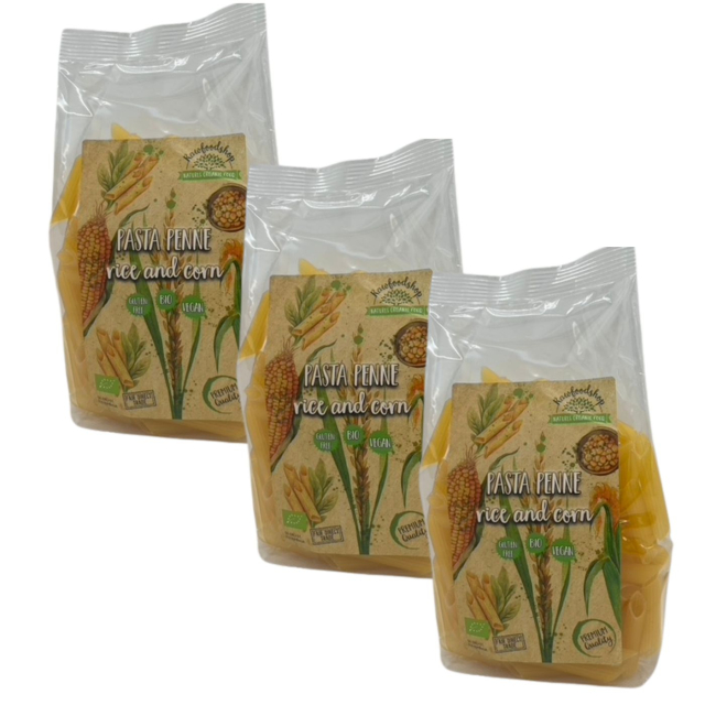 Pasta Ris & Majs Penne EKO 250g x 3 paket