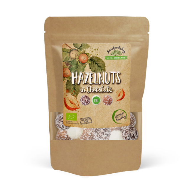 Hasselnötter Mörk, Vit och Ljus Choklad EKO 200g