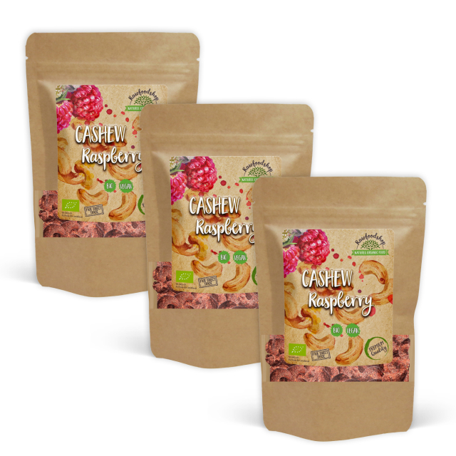 Cashewnötter Hallon EKO 200g  x 3 paket