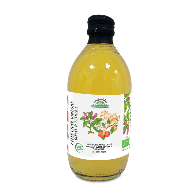 Äppelcidervinäger Ingefära & Gurkmeja Ofiltrerad EKO 500ml
