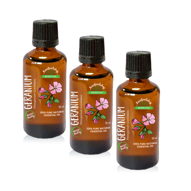 Geranium Eterisk Olja 50ml x 3 flaskor