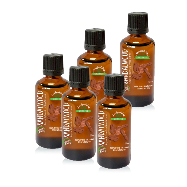 Sandelträ Amyris Eterisk Olja 50ml x 5 flaskor