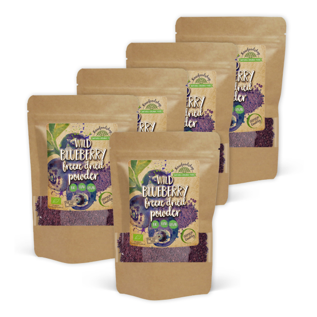 Blåbärspulver Vild Frystorkat EKO 125g x 5 paket
