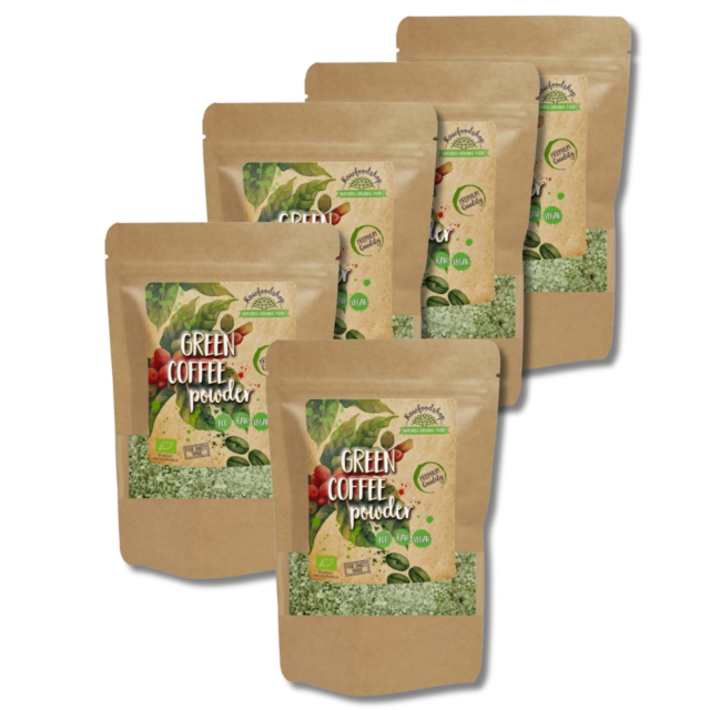 Grönt Kaffe Pulver EKO 250g x 5 paket