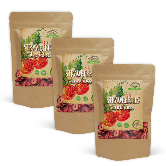 Jordgubbar Skivor 100g x 3 paket