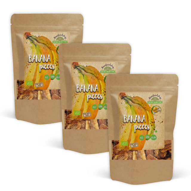 Bananer i bitar EKO 200g x 3 paket