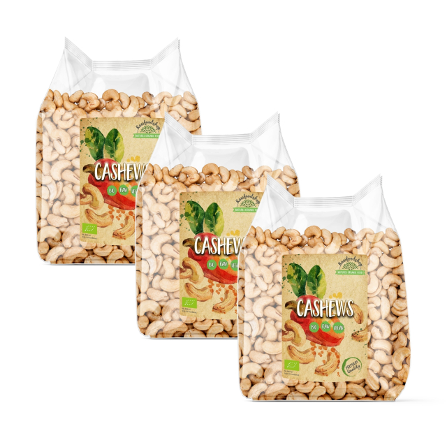 Cashewnötter Premium RAW EKO 1kg x 3 paket