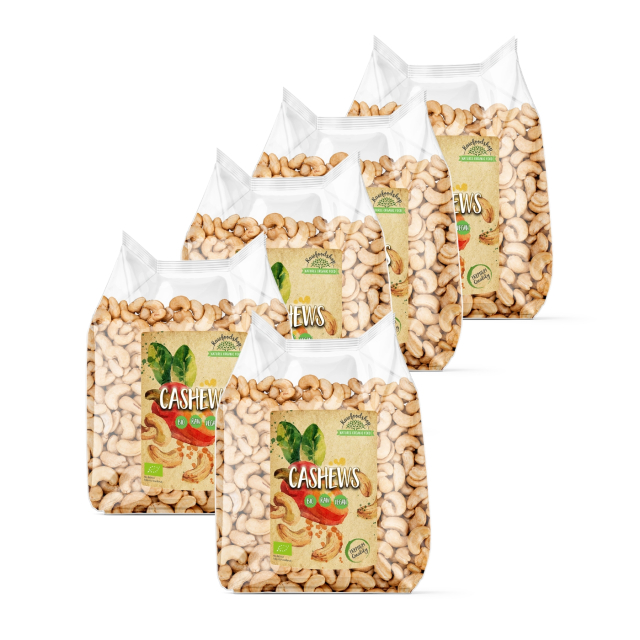 Cashewnötter Premium RAW EKO 1kg x 5 paket