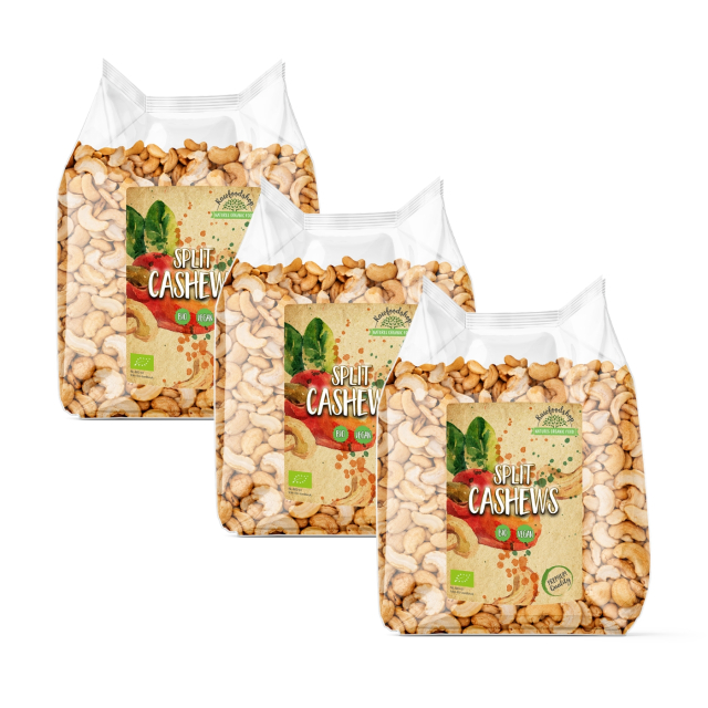 Cashewnötter Delade EKO 1kg x 3 paket