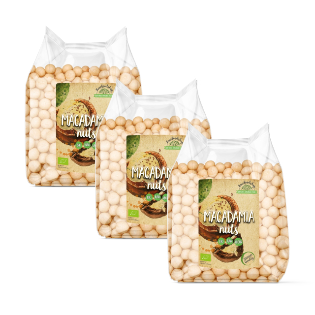Macadamianötter Premium RAW EKO 1kg x 3 paket