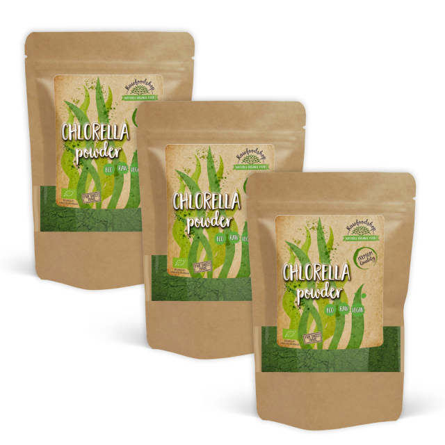 Chlorella Pulver EKO 125g x 3 paket
