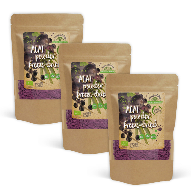Acai Pulver Frystorkad EKO 125g x 3 paket