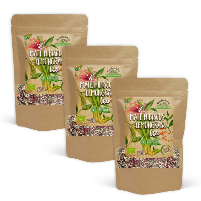 Hibiskus Citrongräs Maté Te EKO 70g x 3 paket