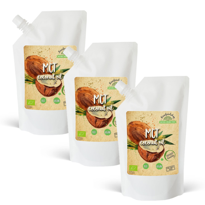 Kokosolja MCT EKO 500ml x 3 paket i gruppen Råvaror & Dryck / Nötter / Nötoljor hos Rawfoodshop Scandinavia AB (1098111-SET3)