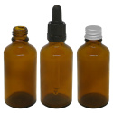 Glasflaska Brun 50ml