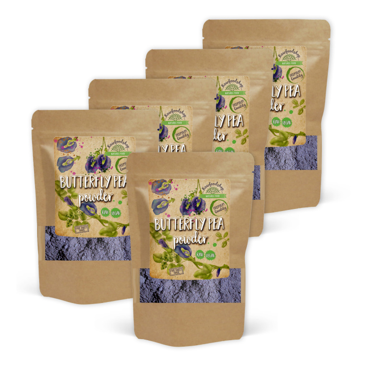 Butterfly Pea RAW 100g x 5 paket i gruppen Råvaror & Dryck / Hälsokost / Gröna pulver hos Rawfoodshop Scandinavia AB (1278100-SET5)