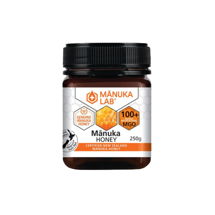 Manuka Lab Manukahonung 100+ MGO 250g i gruppen Råvaror & Dryck / Bakning / Honung hos Rawfoodshop Scandinavia AB (1617)