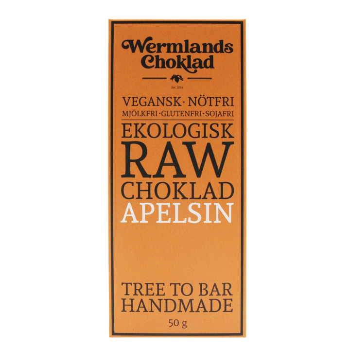 Wermlandschoklad Apelsin EKO 50g i gruppen Råvaror & Dryck / Godis & Choklad / Choklad & Bars hos Rawfoodshop Scandinavia AB (1814X10)