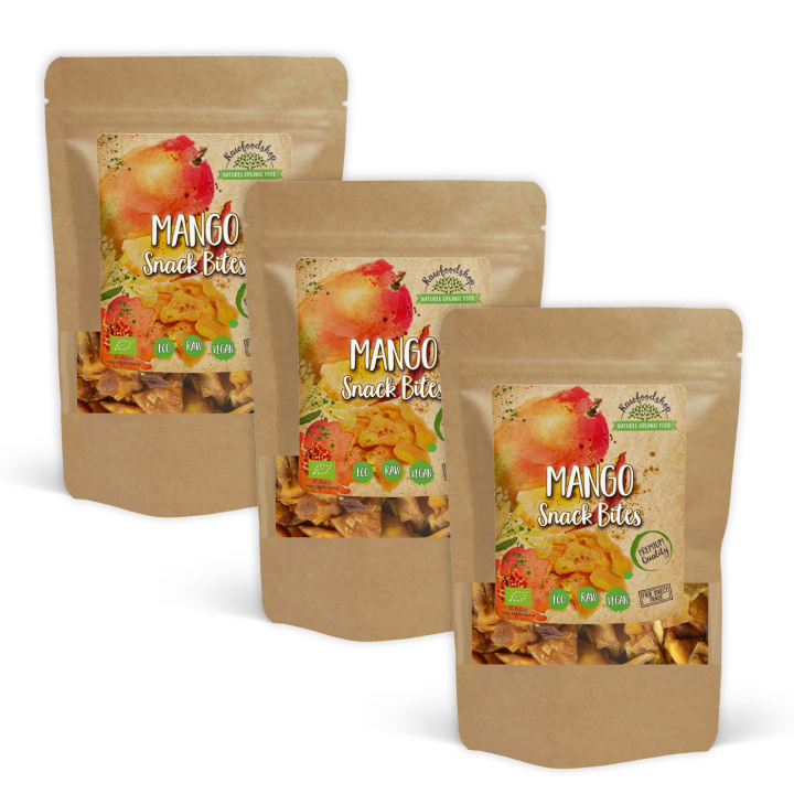 Mango Snacksbitar EKO 100g x 3 paket i gruppen Råvaror & Dryck / Frukt & Bär / Mango hos Rawfoodshop Scandinavia AB (18223100-SET3)