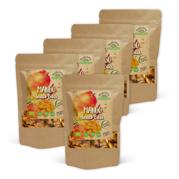 Mango Snacksbitar EKO 100g x 5 paket i gruppen Råvaror & Dryck / Frukt & Bär / Mango hos Rawfoodshop Scandinavia AB (18223100-SET5)