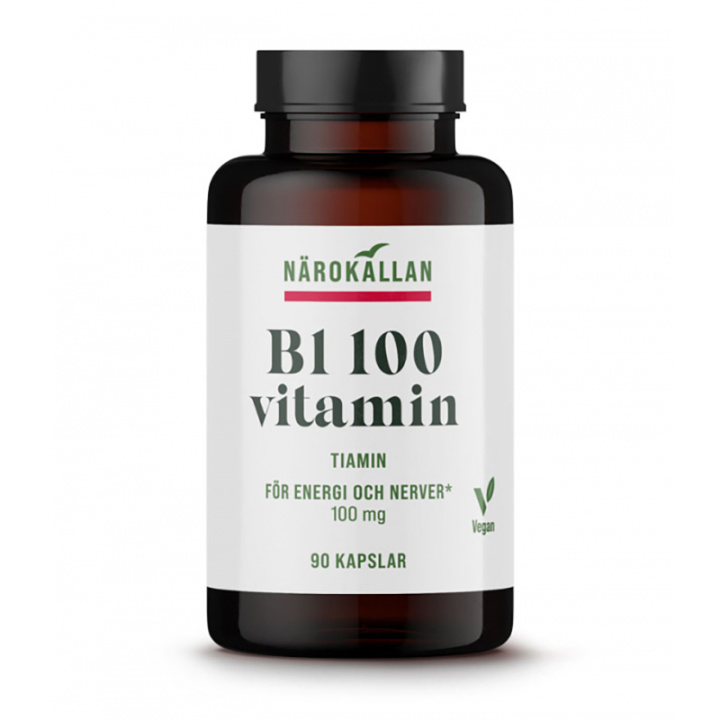 B1 100 mg i gruppen Kosttillskott / Vitaminer / Enkla vitaminer hos Rawfoodshop Scandinavia AB (1895)