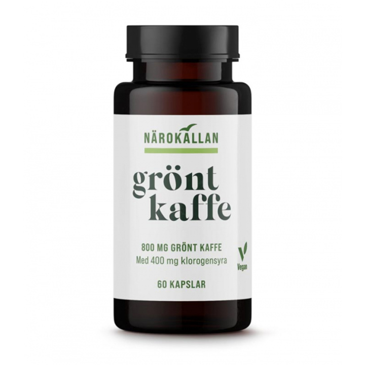 Grönt Kaffeextrakt 60kaps i gruppen Kosttillskott / Örter & Växter hos Rawfoodshop Scandinavia AB (1972)