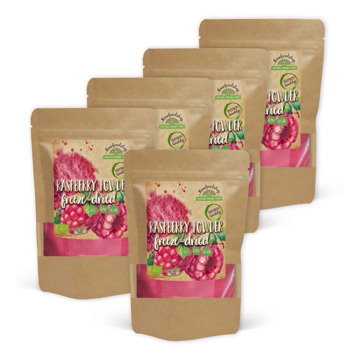 Hallonpulver Frystorkat EKO 100g x 5 paket i gruppen Råvaror & Dryck / Frukt & Bär / Hallon hos Rawfoodshop Scandinavia AB (20020005002001-SET5)