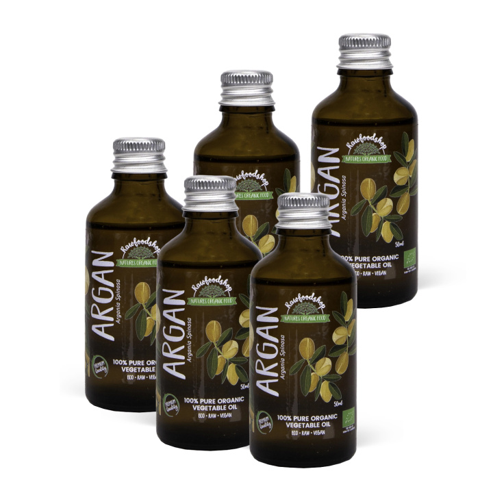 Arganolja EKO 50ml x 5 flaskor i gruppen Hud & Kropp / Naturlig DIY / Vegetabiliska Oljor hos Rawfoodshop Scandinavia AB (2133201-SET5)