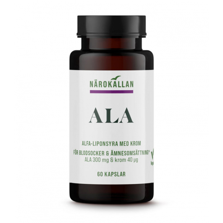 ALA Alfa-liponsyra 60kaps i gruppen Kosttillskott / Övriga kosttillskott / Specialtillskott hos Rawfoodshop Scandinavia AB (2135)