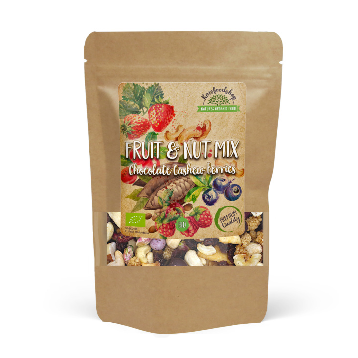 Frukt- & Nötmix Choklad Cashew Skogsbär EKO 200g i gruppen Råvaror & Dryck / Godis & Choklad / Snacks hos Rawfoodshop Scandinavia AB (213982)
