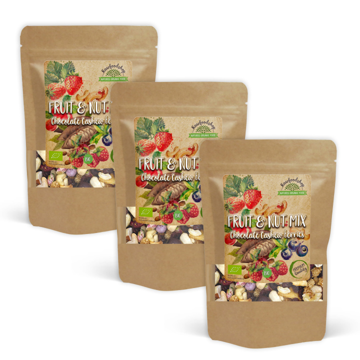 Frukt- & Nötmix Choklad Cashew Skogsbär EKO 500g x 3 paket i gruppen Råvaror & Dryck / Godis & Choklad / Snacks hos Rawfoodshop Scandinavia AB (213985-SET3)