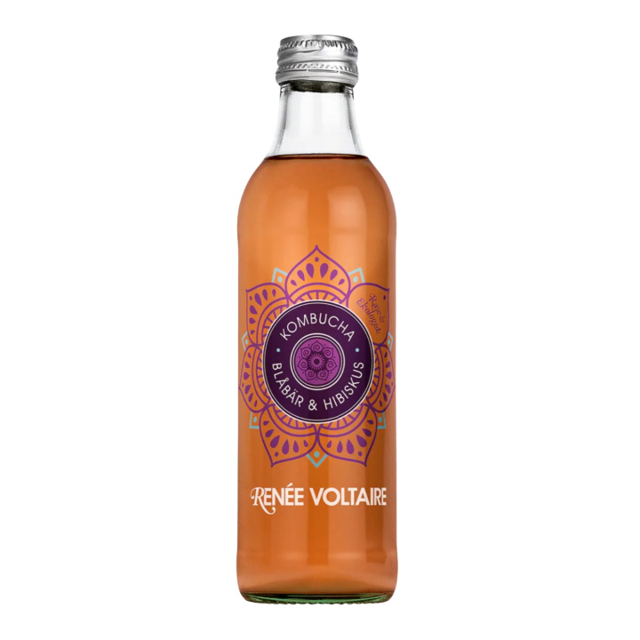 Kombucha Blåbär & Hibiskus EKO 275ml i gruppen Råvaror & Dryck / Drycker / Kombucha hos Rawfoodshop Scandinavia AB (2144-1)