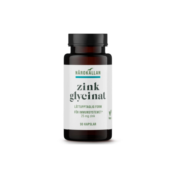 Zinkglycinat 90 kapslar i gruppen Kosttillskott / Mineraler / Zink hos Rawfoodshop Scandinavia AB (2159)