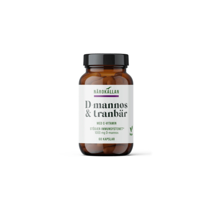 D-Mannos + Tranbär 60 kapslar i gruppen Kosttillskott / Övriga kosttillskott / Specialtillskott hos Rawfoodshop Scandinavia AB (2193)
