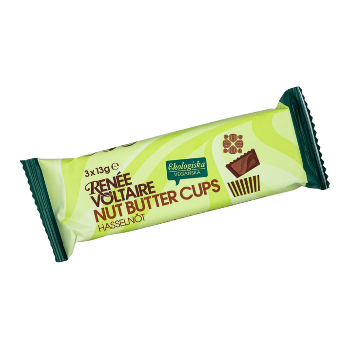 Nut Butter Cups Hasselnöt EKO 3x13g i gruppen Råvaror & Dryck / Godis & Choklad / Choklad & Bars hos Rawfoodshop Scandinavia AB (2219)