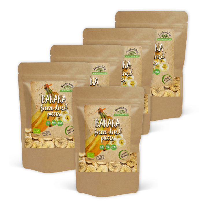 Frystorkad Banan i Bitar EKO 100g x 5 paket i gruppen Råvaror & Dryck / Frukt & Bär / Banan hos Rawfoodshop Scandinavia AB (22371100-SET5)