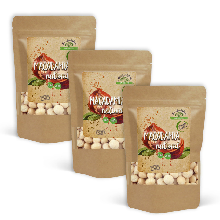 Macadamianötter Premium RAW 1kg x 3 paket i gruppen Råvaror & Dryck / Nötter / Macadamia hos Rawfoodshop Scandinavia AB (224101-SET3)