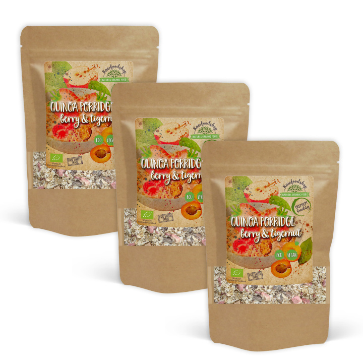 Quinoagröt Bär & Jordmandel EKO 400g x 3 paket i gruppen Råvaror & Dryck / Skafferiet / Granola & Gröt hos Rawfoodshop Scandinavia AB (27031-SET3)