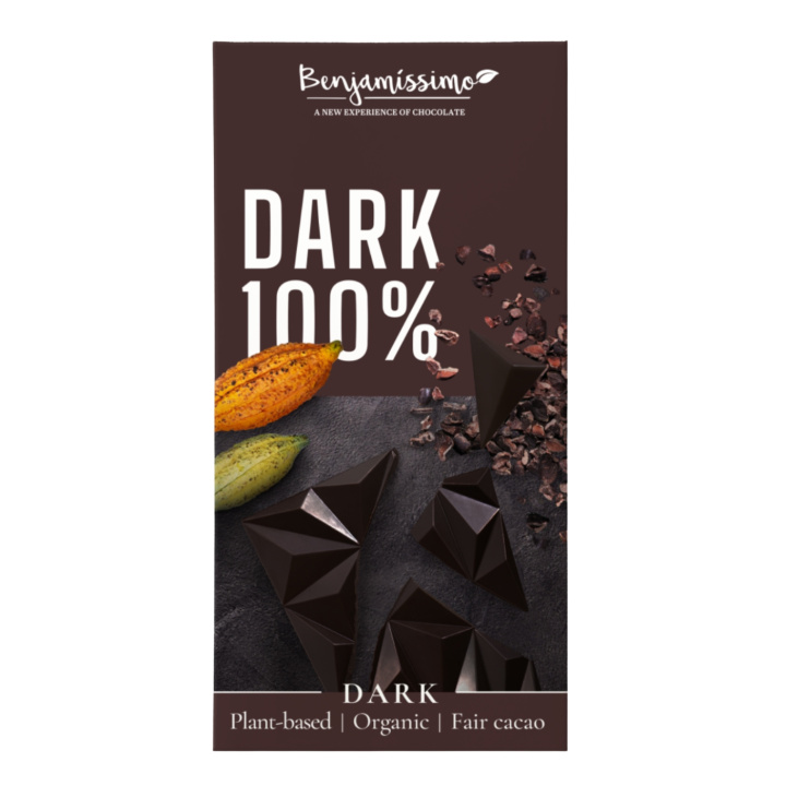 Benjamissimo Mörk 100% EKO 60g i gruppen Råvaror & Dryck / Godis & Choklad / Choklad & Bars hos Rawfoodshop Scandinavia AB (2889)