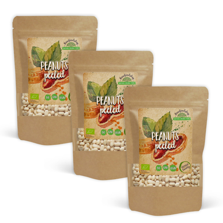 Jordnötter Premium Skalade RAW EKO 200g x 3 paket i gruppen Råvaror & Dryck / Nötter / Jordnötter hos Rawfoodshop Scandinavia AB (3393-SET3)