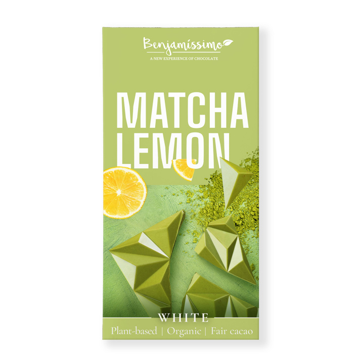 Benjamissimo Vit Matcha & Citron EKO 60g i gruppen Råvaror & Dryck / Godis & Choklad hos Rawfoodshop Scandinavia AB (3920)