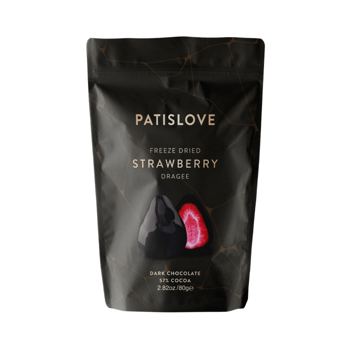 Frystorkade Jordgubbar i mörk Choklad 80g i gruppen Råvaror & Dryck / Frukt & Bär / Jordgubbar hos Rawfoodshop Scandinavia AB (40002456)